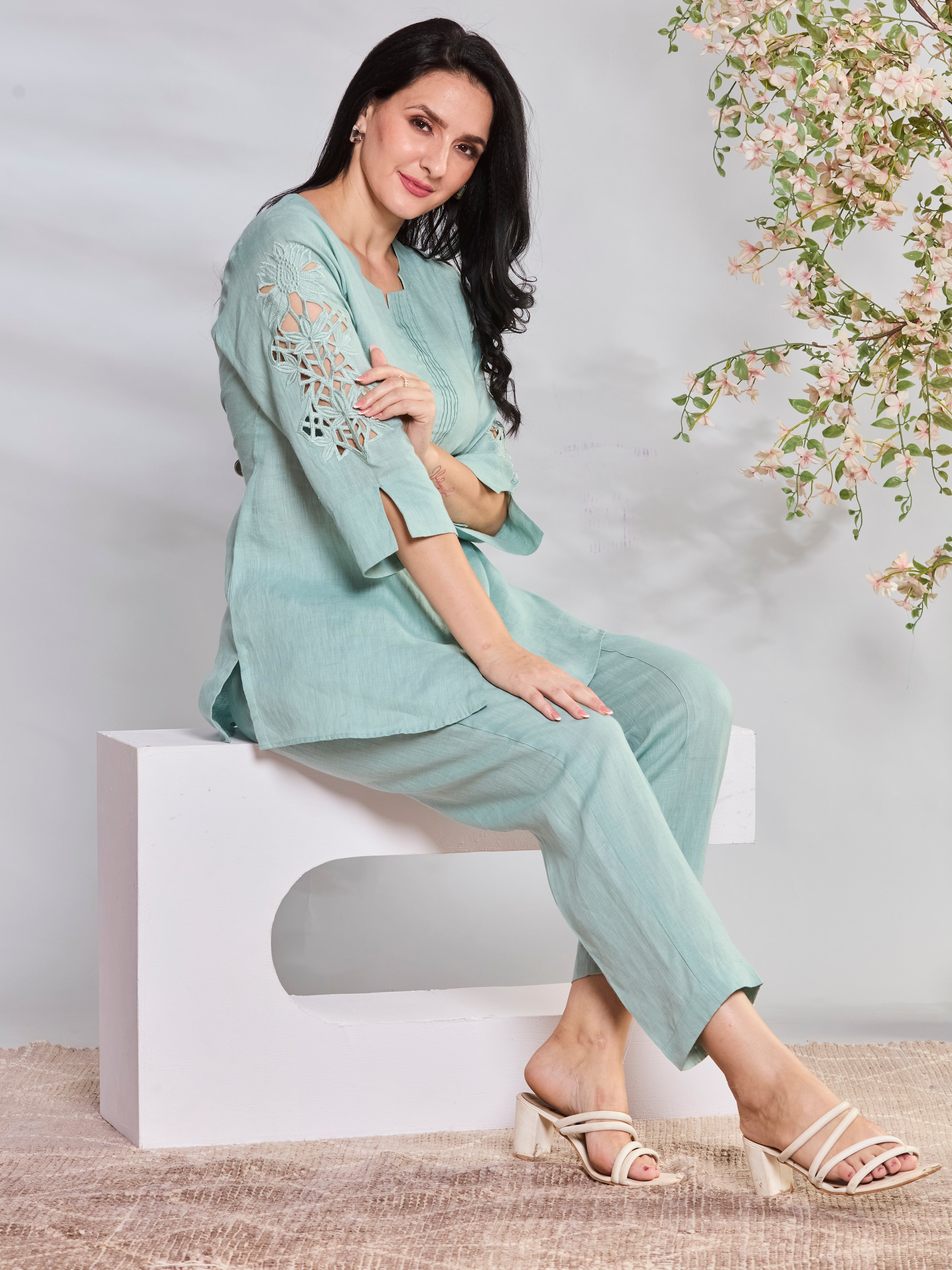 Seher Cutwork Co-ord Set