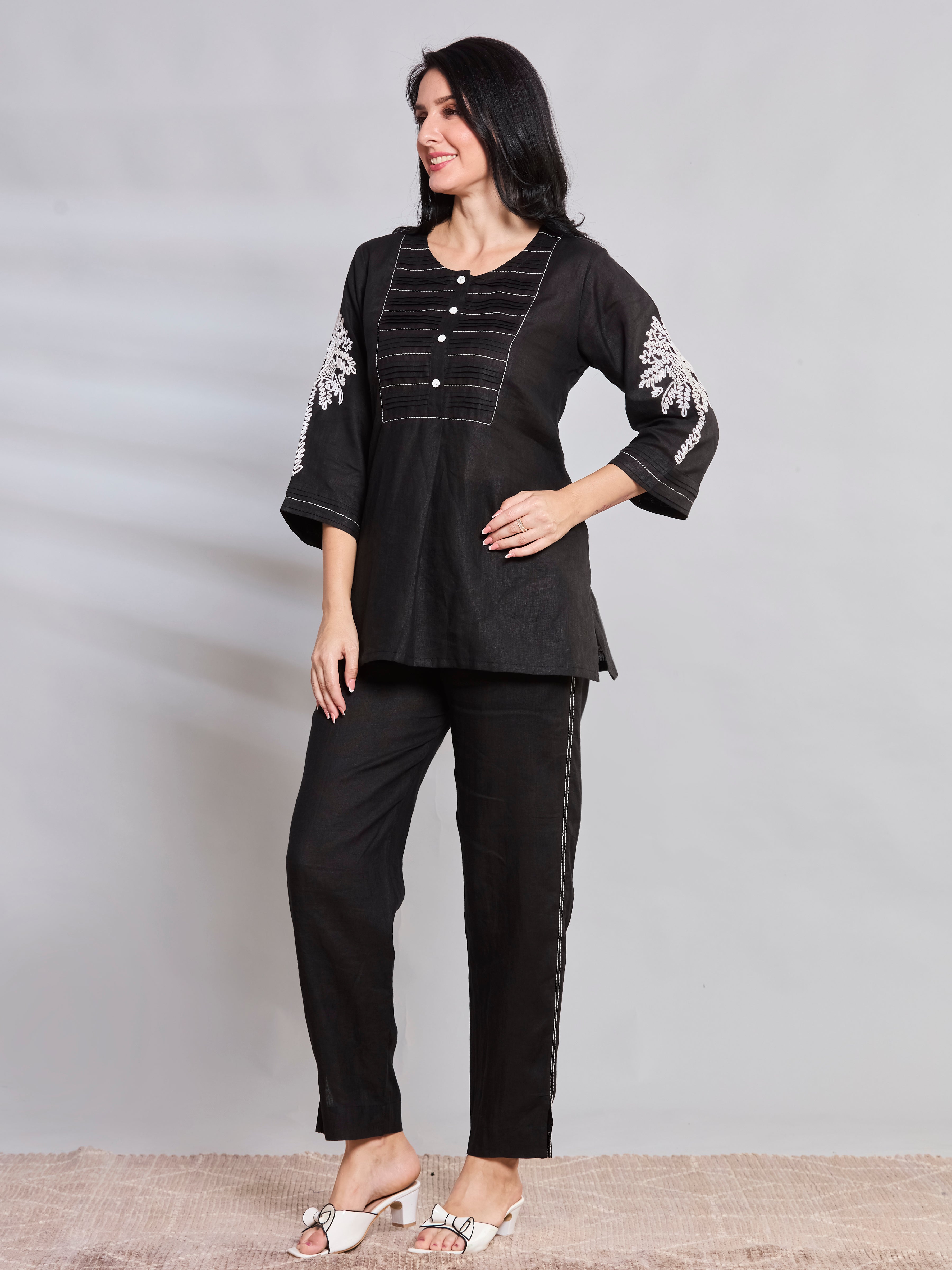 Anjuna Coconut linen top