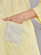 Kamal Pearl pocket Linen top