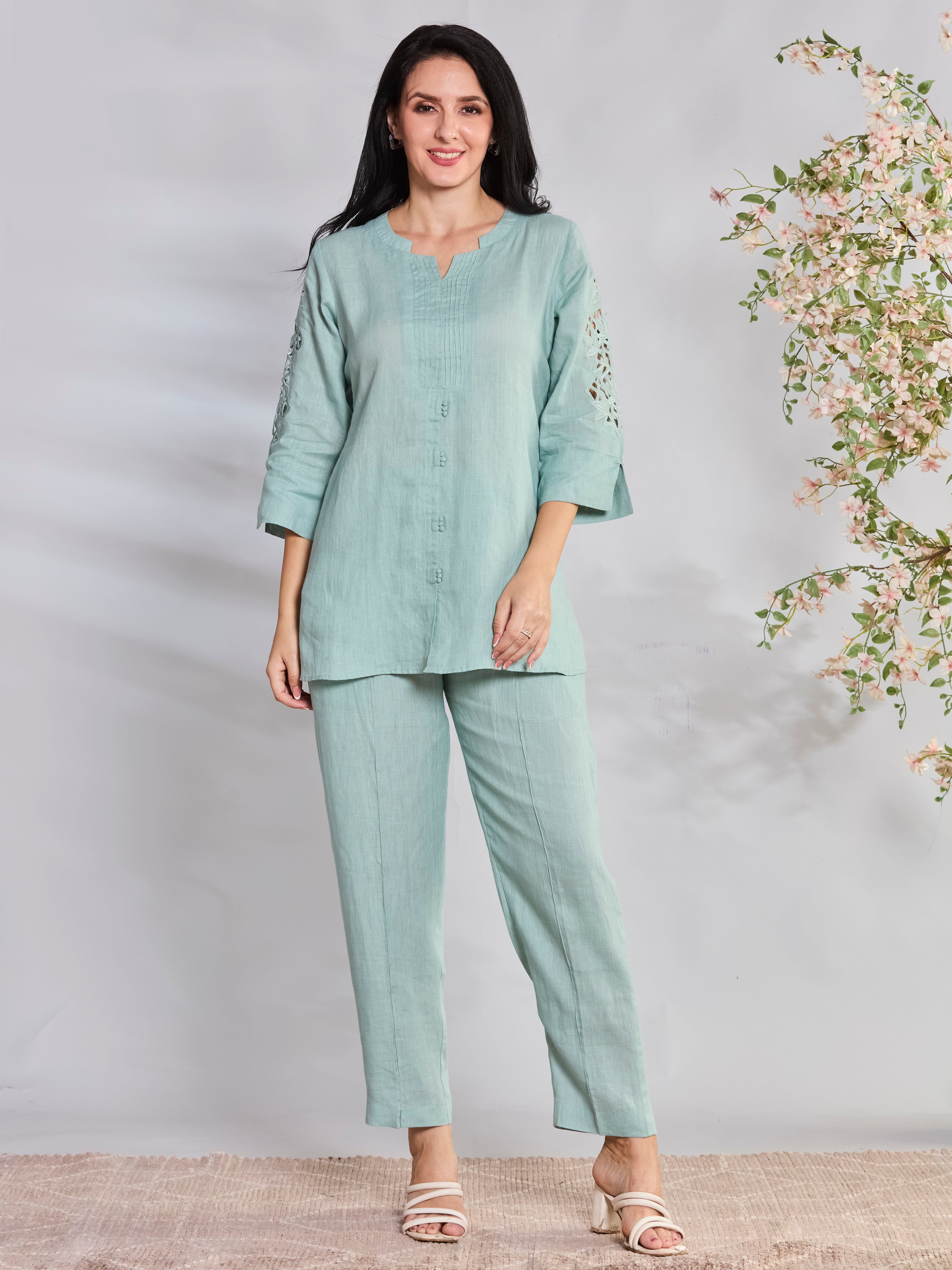 Seher cutwork Linen Top