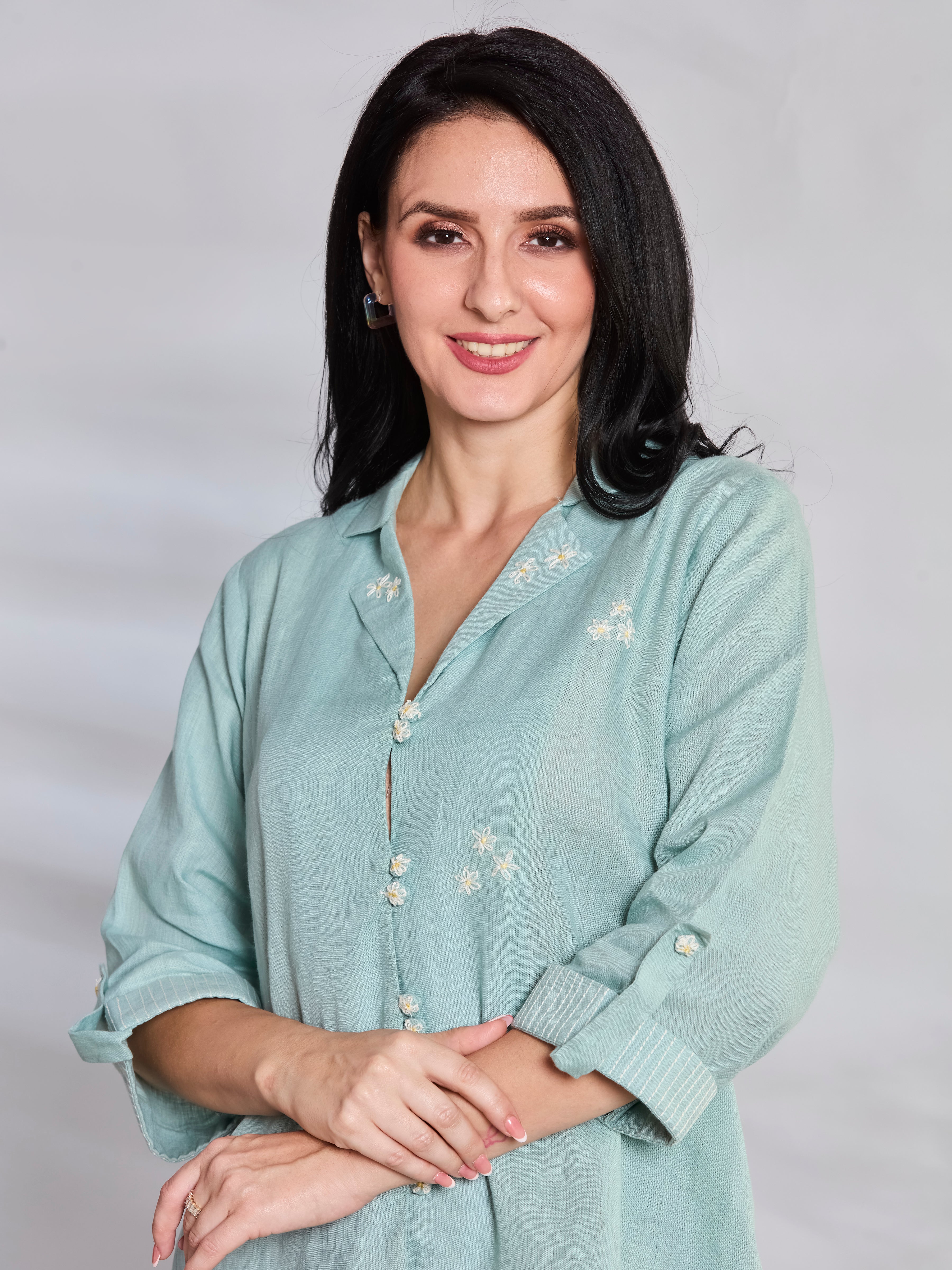 Seher Lapel linen top