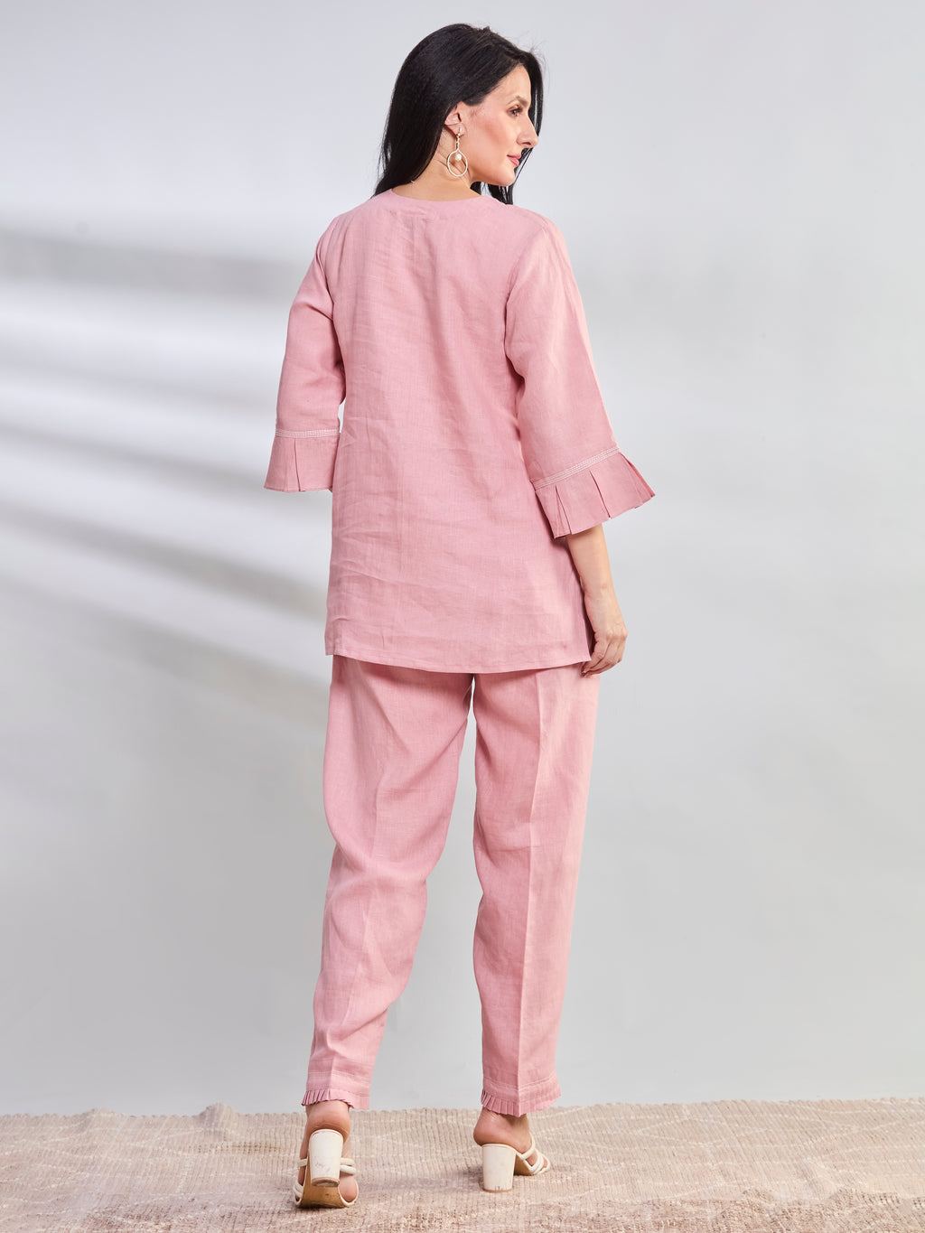 Varca hand embroidered mirror linen top