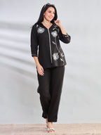 Anjuna Floral linen top