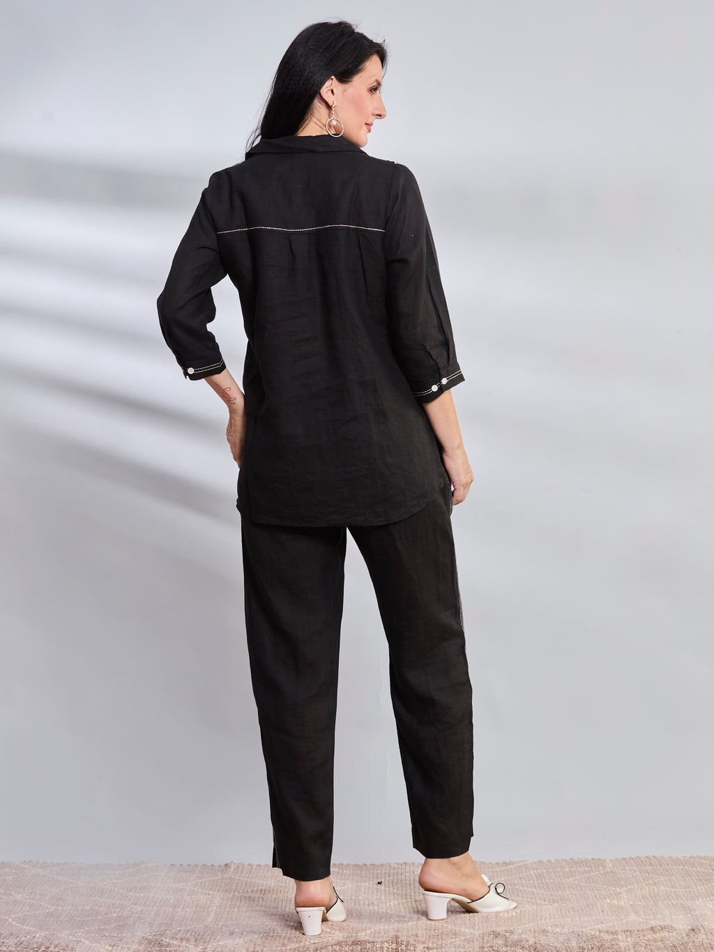 Anjuna Floral linen top