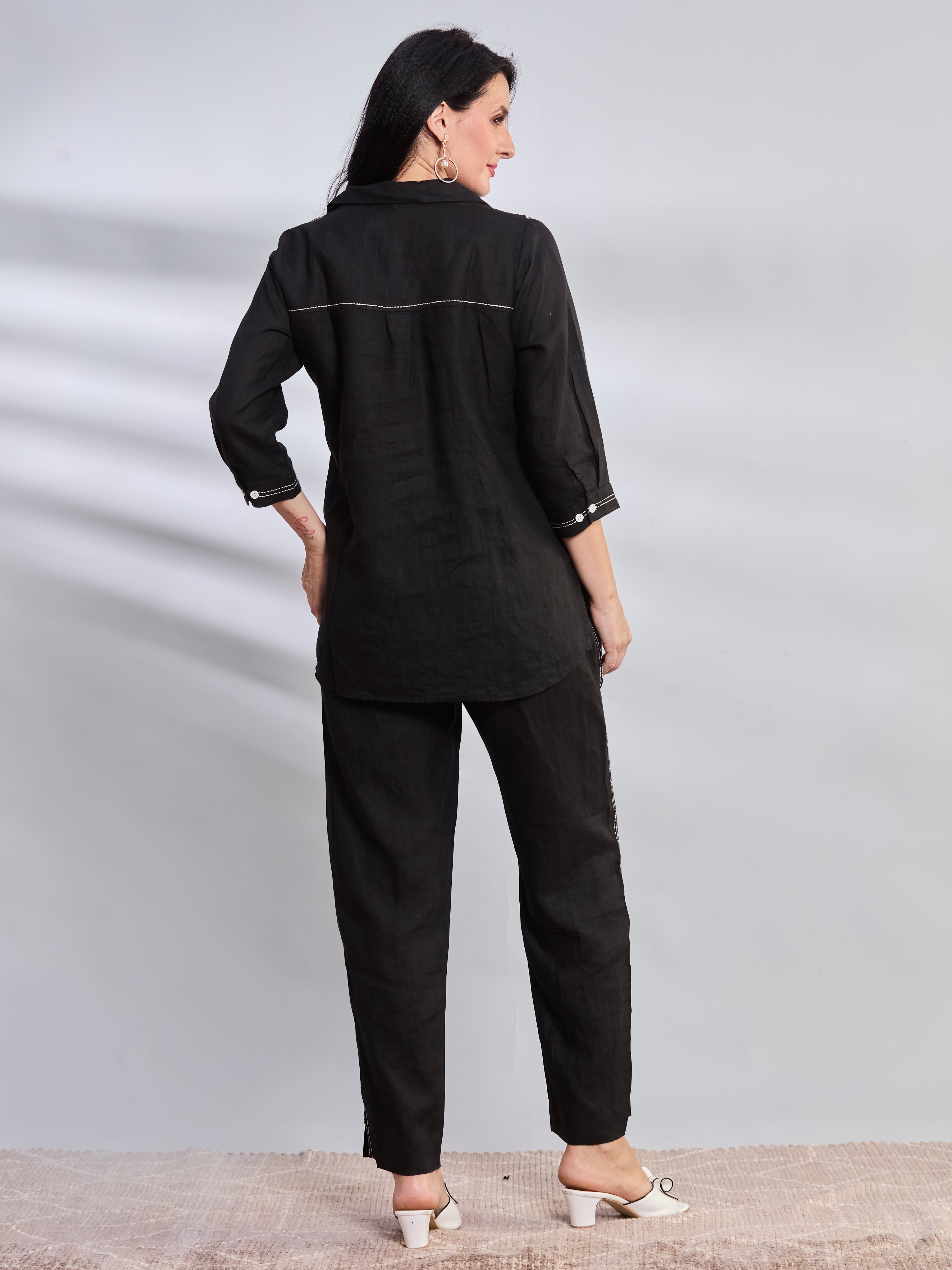 Anjuna Floral linen top