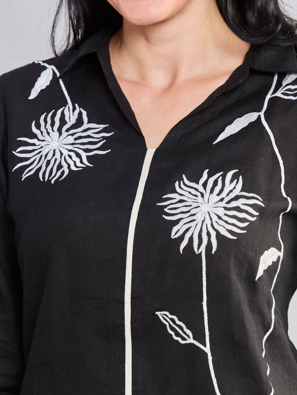 Anjuna Floral linen top