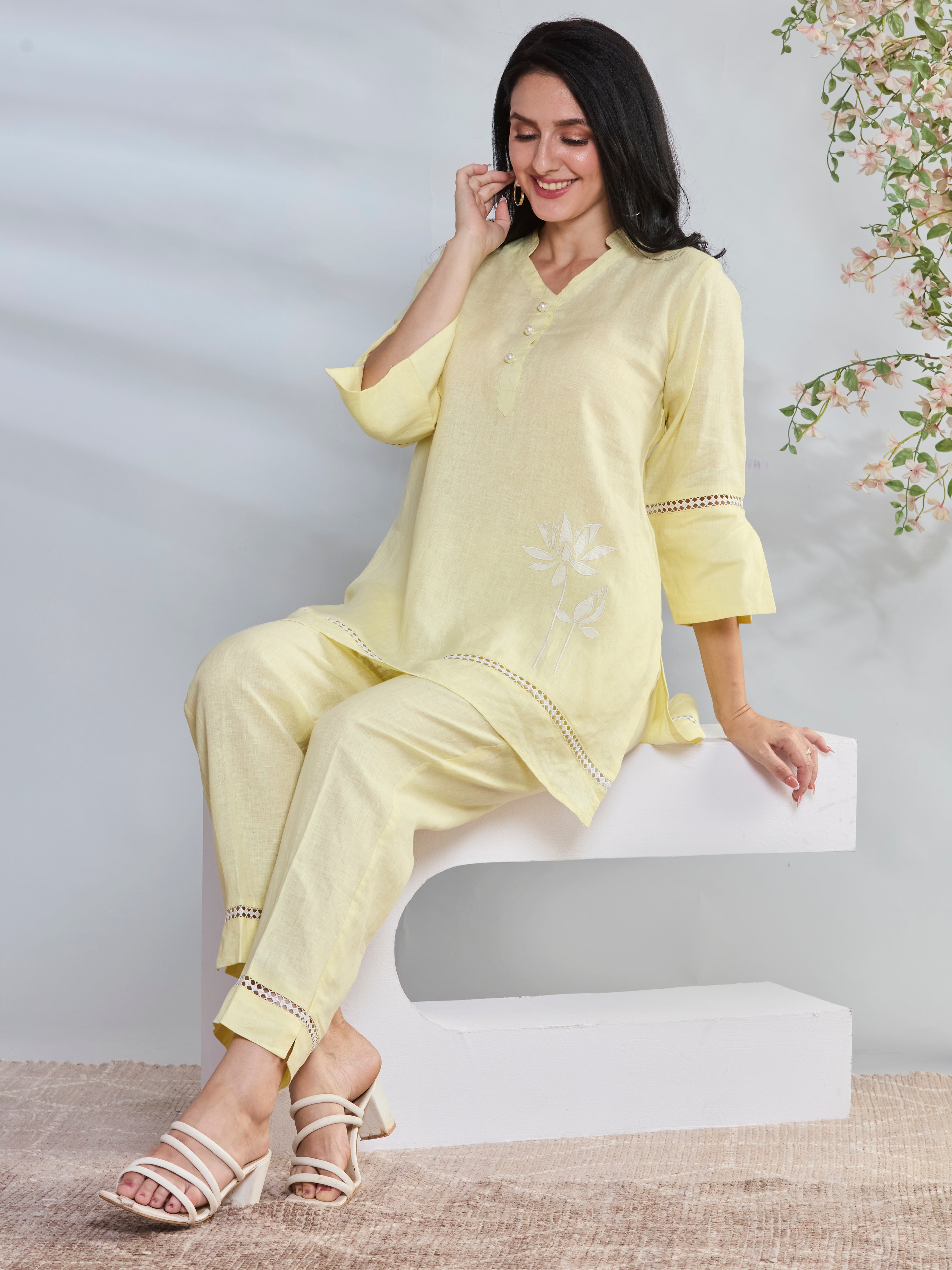 Kamal Lace linen top