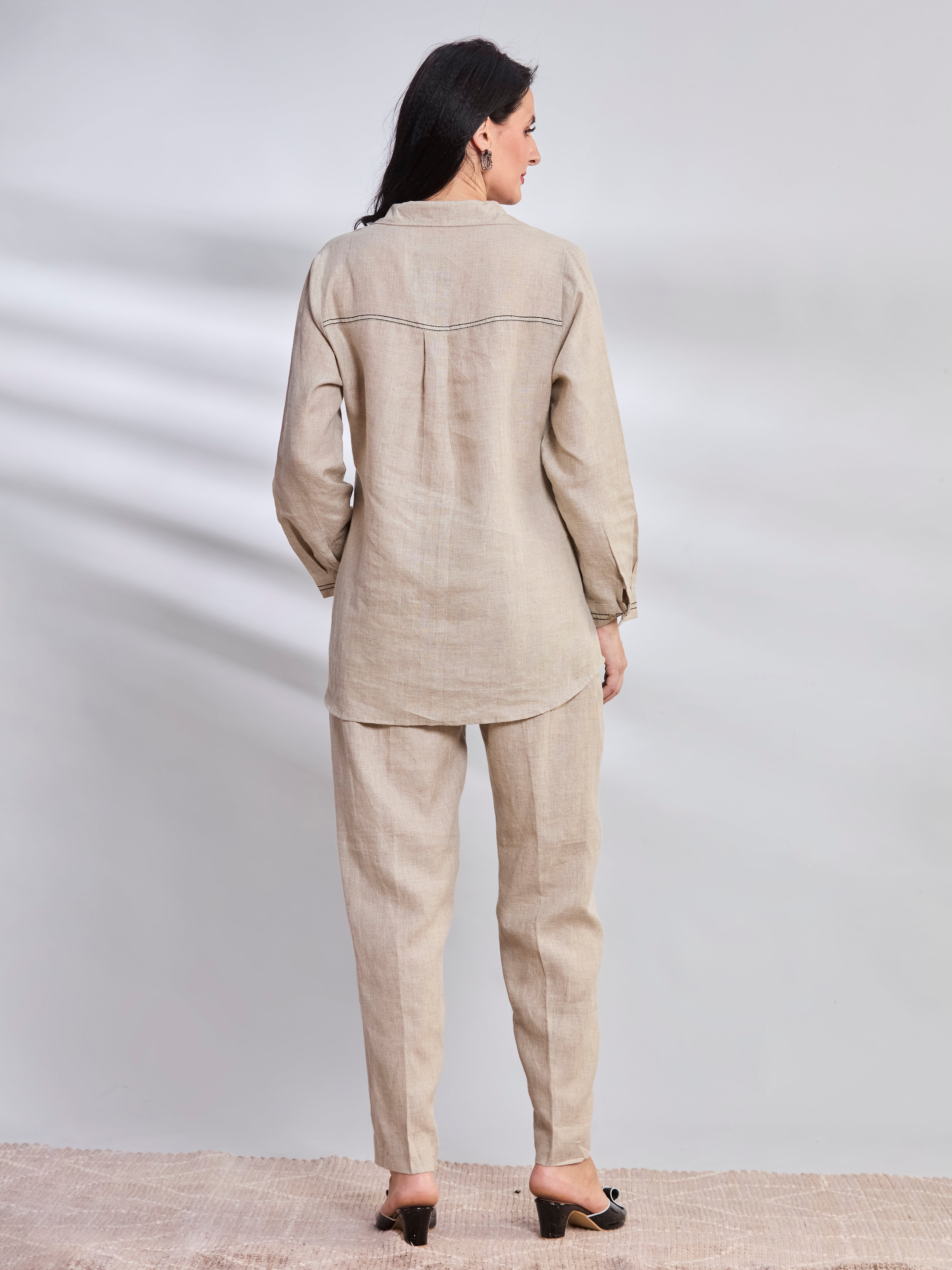 Malaga floral linen shirt